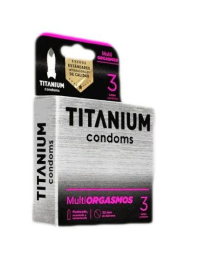 Preservativos Titanium Multiorgásmico 3 Unidades